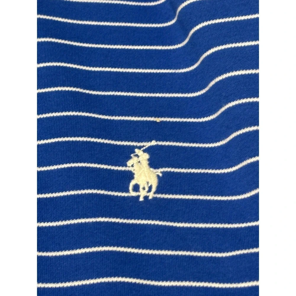Polo‎ Ralph Lauren Men's Blue Striped Polo Shirt Casual Golf Preppy Medium